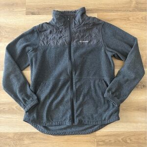 Columbia Interchange Fleece Jacket Full Zip Gray Women’s Large EUC